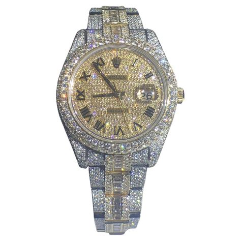 iced out watch replica|iced out rolex bezel.